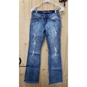 Cowgirl Tuff Bootcut Ripped Jeans